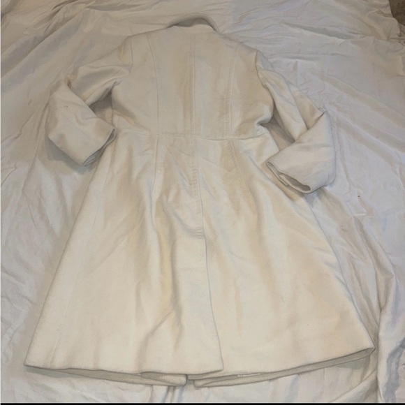 Anne Klein Women's Ivory Coat Size 10 Winter Outerwear Classic With Pockets - Picture 9 of 11